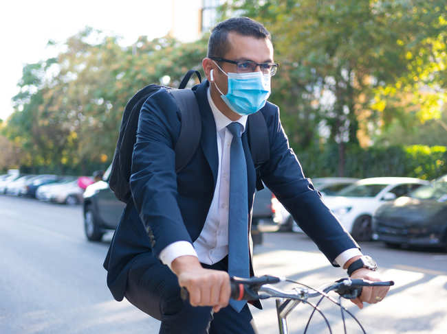 work-formal-mask-cycling-iStock