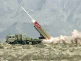 Hatf IX (NASR) missile being fired during test in Pakistan