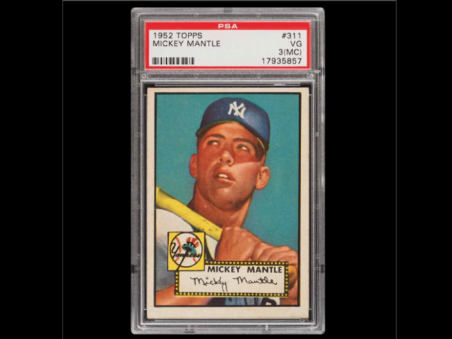 1952 Baseball Card Featuring New York Yankees Legend Mickey Mantle Sells For Record 5 2 Mn The Economic Times