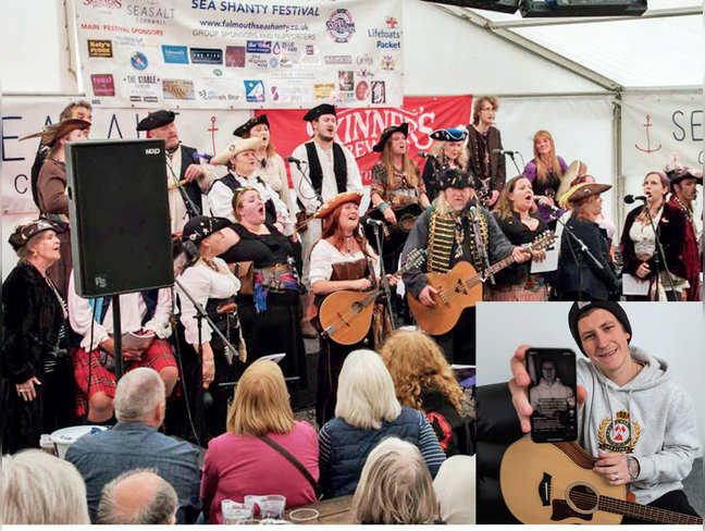 Falmouth International Sea Shanty Festival/Photographs © Simon Culliford (WWW.FALMOUTHSEASHANTY.CO.UK) | Nathan Evans (inset)