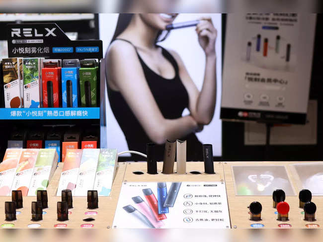 RELX vaping products by RLX Technology Inc are seen displayed at a store inside a shopping mall in Beijing