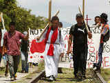 Pro-migrant activists in Oaxaca, Mexico