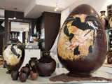 Decorated chocolate Easter eggs, Paris