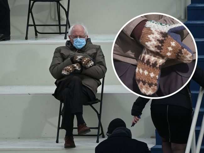 ​A Vermont schoolteacher​ had sent Bernie Sanders a pair of her mittens, after he lost to Hillary Clinton in the 2016 Democratic presidential primary, as a consolation gift.​