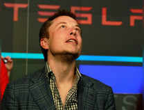 FILE PHOTO: CEO of Tesla Motors Elon Musk reacts following the company's initial public offering at the NASDAQ market in New York