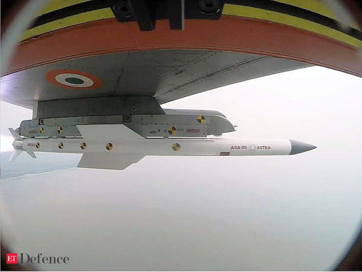 India To Start Trials Of 160 Km Strike Range Astra Missile This Year The Economic Times
