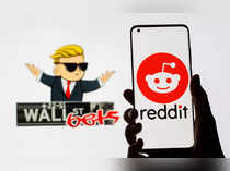 FILE PHOTO: The Reddit logo is seen on a smartphone in front of a displayed Wall Street Bets logo in this illustration