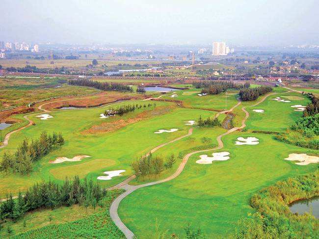 Top view of the Kharghar Valley Golf Course
