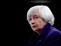 FILE PHOTO: Yellen holds a news conference in Washington