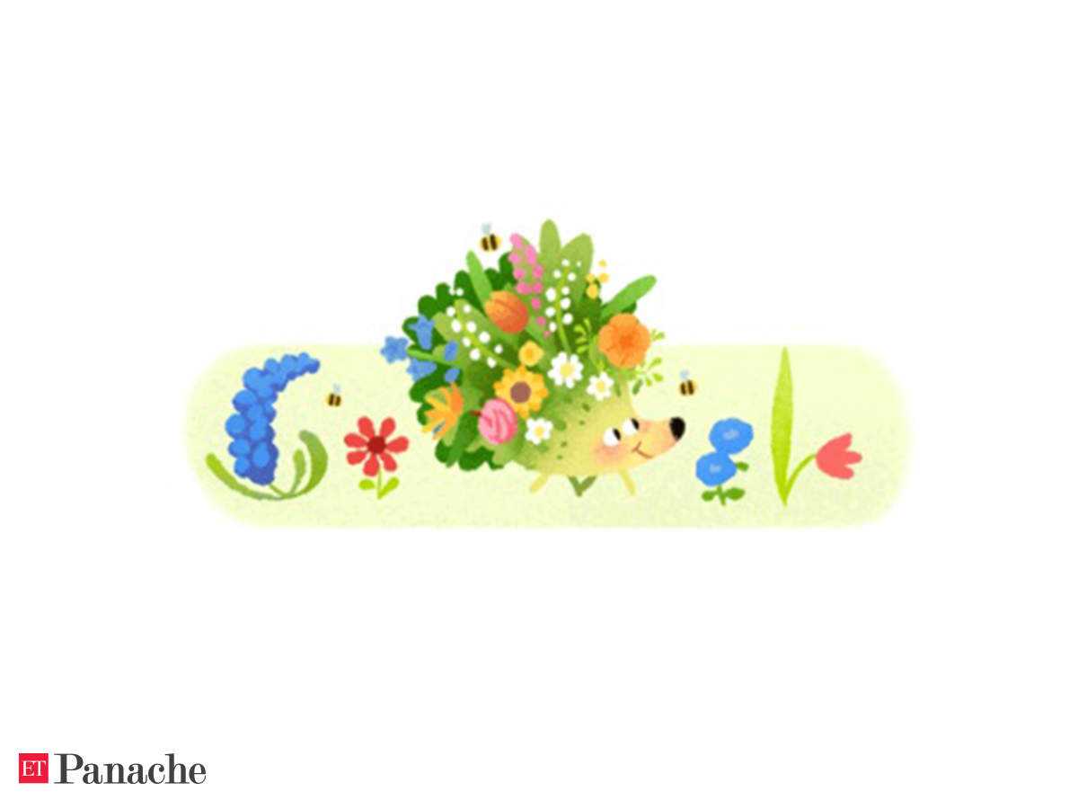Spring Season 21 Google Welcomes The First Day Of Springtime With An Adorable Doodle Of Floral Hedgehog The Economic Times