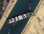 Stranded container ship 'partially refloated', but still stuck in Suez Canal