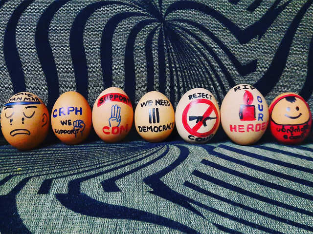 Egg protest