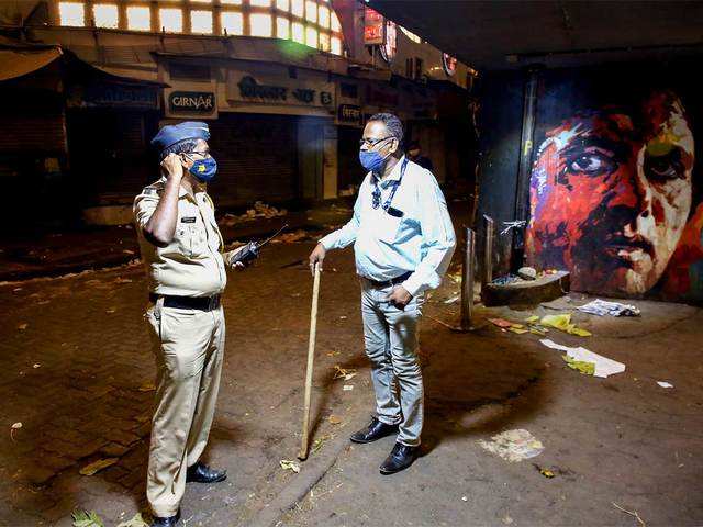 ​Police patrolling at Dadar Market