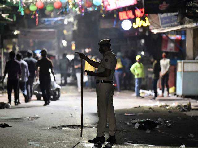 Jama Masjid during a night curfew