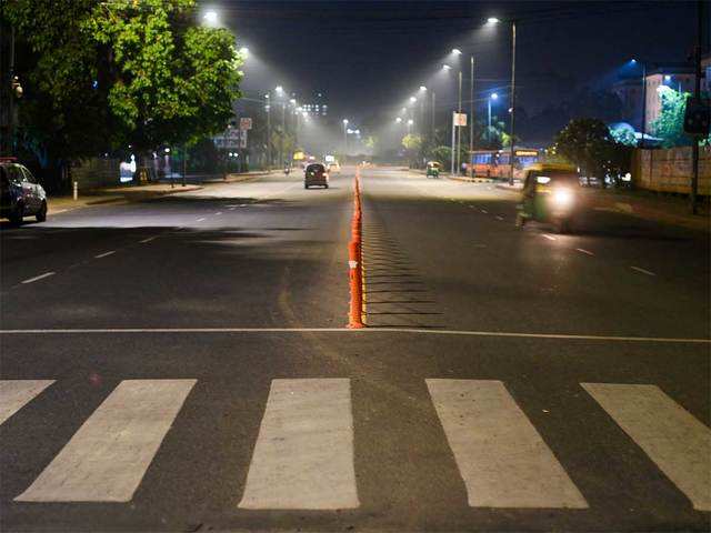 Empty Delhi street