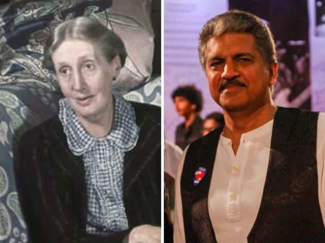 Inspired by Virginia Woolf's words, Anand Mahindra (R) urged people to explore the power of their minds.​ (Image: Facebook/​VirginiaWoolfAuthor​ & BCCL)