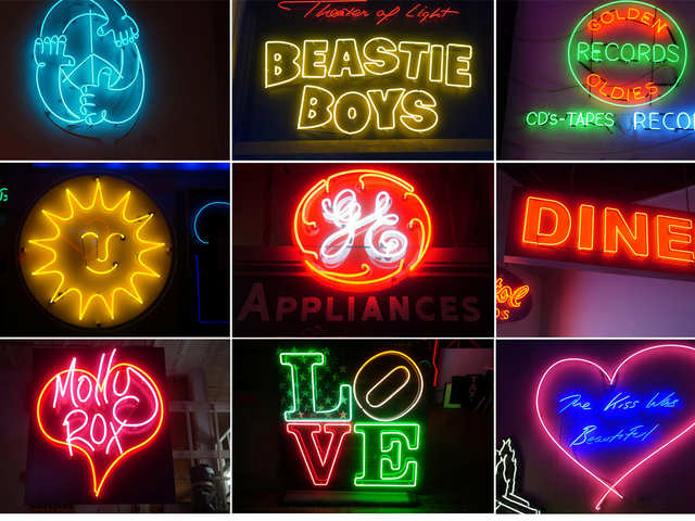 Glowing signs