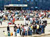 Mumbai: Passengers rush outside Lokmanya Tilak Terminus to board trains amid fear of another lockdown