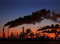 FILE PHOTO: Petro-Canada's oil refinery glows at dusk in Edmonton