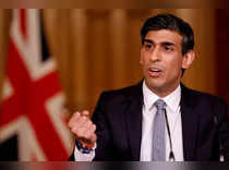 FILE PHOTO: Rishi Sunak hosts a press conference in Downing Street