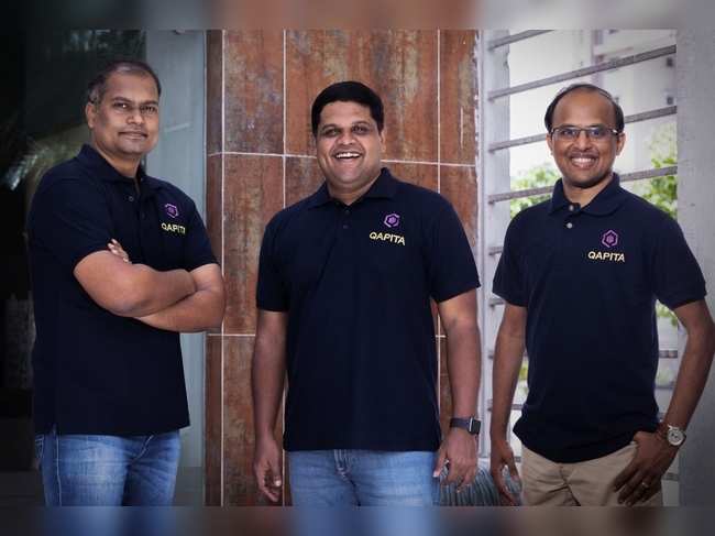 Qapita co-founders Vamsee Mohan, Ravi Ravulaparthi, Lakshman Gupta