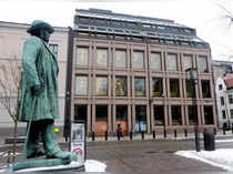 FILE PHOTO: A general view of the Norwegian central bank, where Norway's sovereign wealth fund is situated, in Oslo