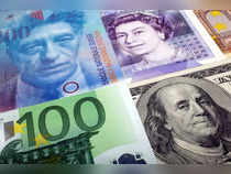 FILE PHOTO: A picture illustration of U.S. dollar Swiss Franc British pound and Euro bank notes