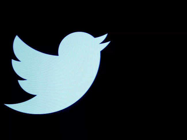 FILE PHOTO: The Twitter logo displayed on a screen on the floor of the NYSE