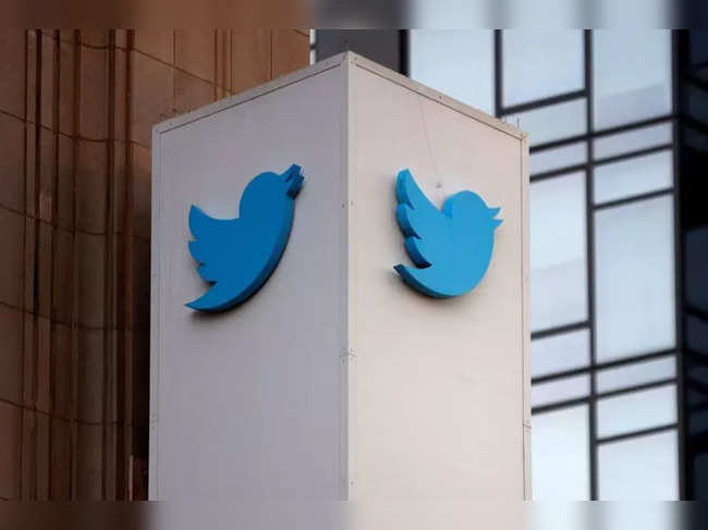 FILE PHOTO: A Twitter logo is seen outside the company headquarters in San Francisco