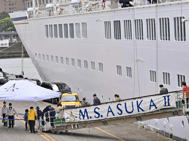 The ship had been scheduled to stop at Aomori and Hokkaido prefectures and return to port on May 5.