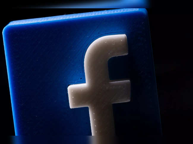 A 3D printed Facebook logo