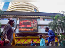 Mumbai: People walk past the Bombay Stock Exchange (BSE) building in Mumbai. The...