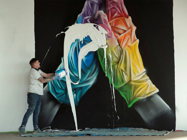 Street Artist Destroys His Colourful Mural To Create Crypto Worthy Artwork The Economic Times