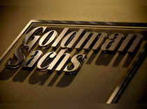 FILE PHOTO: A sign is displayed in the reception of Goldman Sachs in Sydney