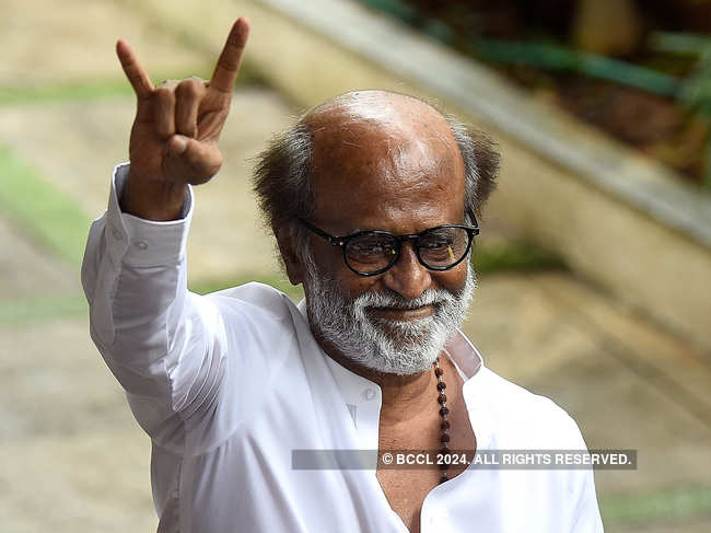 Rajinikanth ​reached Chennai on Wednesday after wrapping up Hyderabad shoot for the upcoming Tamil film, 'Annaatthe'​.
