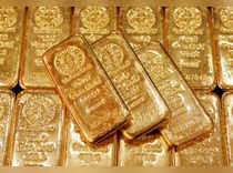 FILE PHOTO: Gold bullion is displayed at GoldSilver Central's office in Singapore