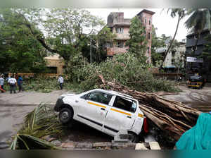 Damage from heavy rains and winds due to Cyclone Tauktae in Mumbai