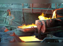 FILE PHOTO: A worker at the Codelco Ventanas copper smelter in Ventanas, Chile