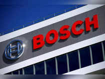 FILE PHOTO: FILE PHOTO: The Robert Bosch logo at the company's research and development centre in Renningen