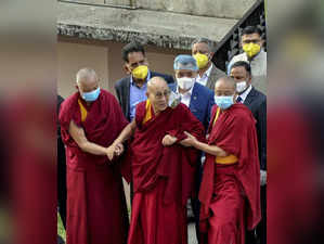 Dharamshala: Tibetan spiritual leader the Dalai Lama leaves the Zonal Hospital a...