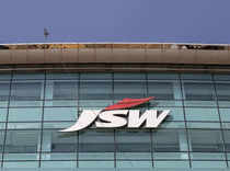 FILE PHOTO: The logo of JSW is seen on the company's headquarters in Mumbai