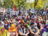 1000s of farmers reach Hisar to protest against FIR against around 350 of them