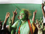 TMC suppoters celebrate the sweeping victory