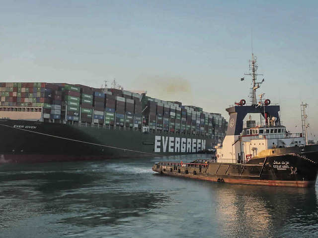 How it began - Giant ship that blocked Suez is still stuck in Egypt | The  Economic Times