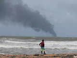 Sri Lanka braces for beach pollution as ship burns