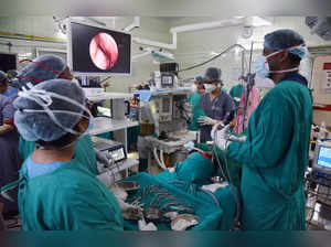 Hyderabad: ENT specialists perform a surgery on a Black Fungus infected patient ...