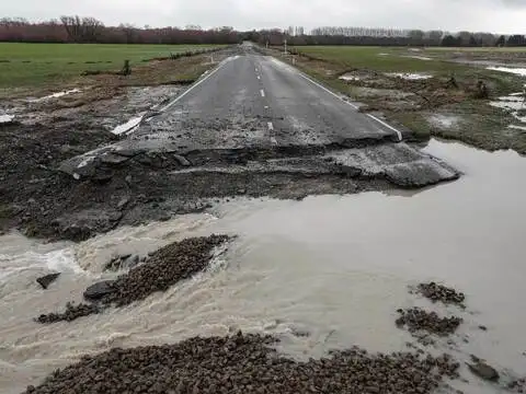 Bridges and roads washed away