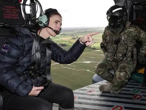 ​New Zealand's PM inspects the flood damage