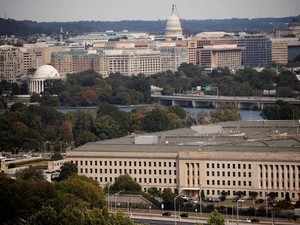 The Pentagon building is seen in Arlington, Virginia, U