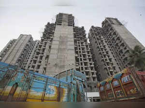 An under-construction residential building project in Mumbai